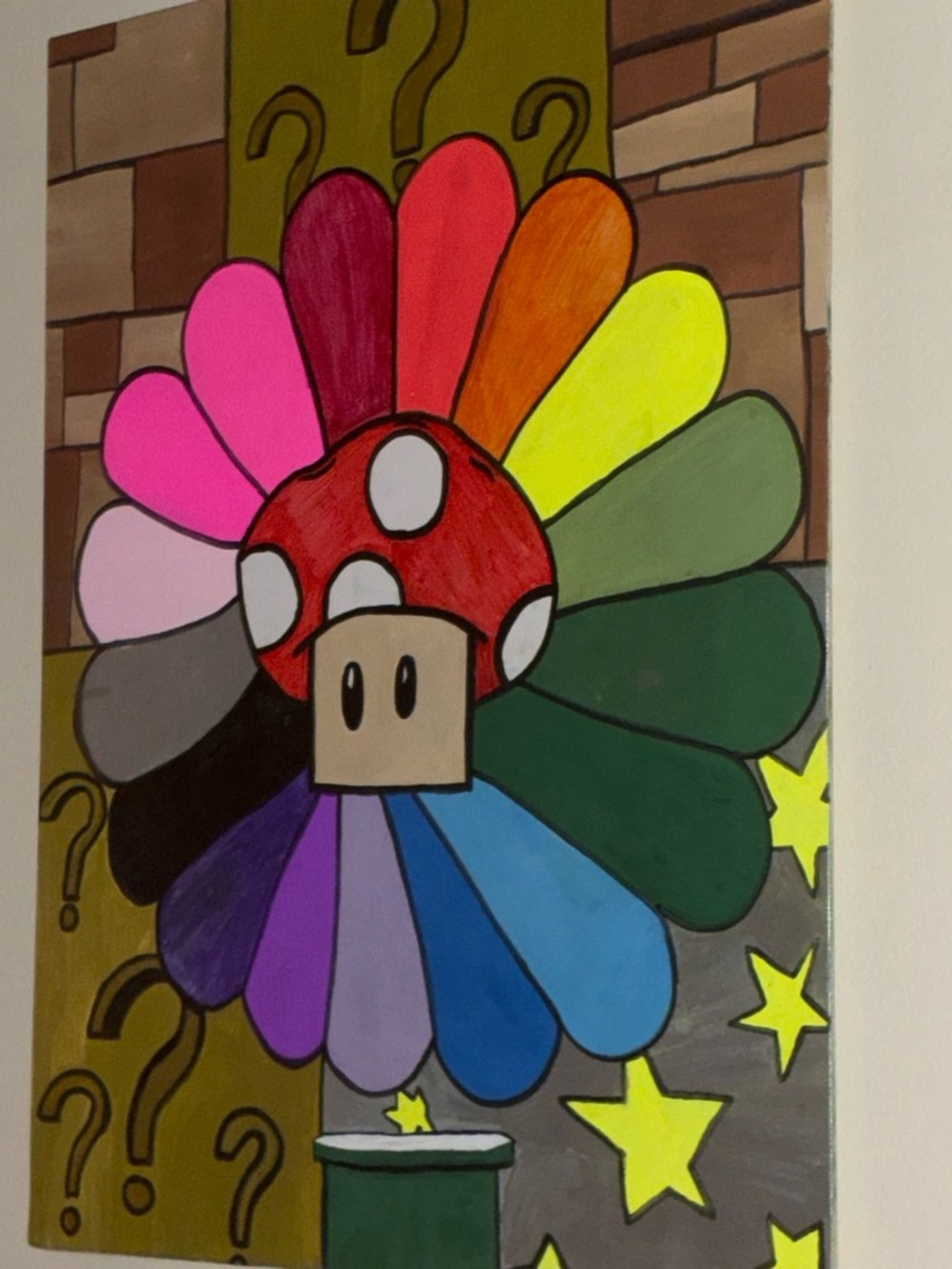 Multicolor Mushroom Pop Art Canvas Print
